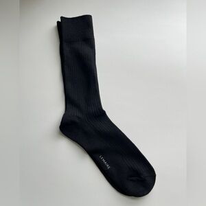 Lemaire Black Ribbed Casual Socks